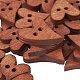 PandaHall About 100 Pcs Heart Wooden Buttons with 2 Hole for Sewing Scrapbooking and DIY Handmade Craft BUTT-PH0004-06-4