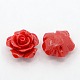 Perles roses de fleur de 3D en corail synthétique CORA-A005-14mm-04-1