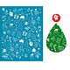 Olycraft Clay Schablonen Weihnachten Thema nicht klebende Siebdruck Schablone Schneemann Baum Schneeflocke wiederverwendbar Mesh Transfer waschbare Schablone für Polymer Clay Schmuck Ohrringherstellung – 5x4 DIY-WH0341-017-1