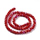 Electroplate Opaque Solid Color Glass Beads Strands EGLA-A034-P4mm-L04-2