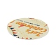ハッピーバーセイクラフト紙ギフトタグ  フラットラウンド  言葉  3x0.02cm  穴：3mm  約100個/袋 DIY-D056-01G-3