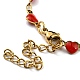 Ionenplattierung (IP) goldene Halskette mit 304 Herzgliedern aus Edelstahl NJEW-E098-02G-4