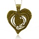 Tibetan Style Alloy Heart with Heart Large Pendants TIBEP-M001-32AB-NF-1
