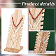 Halsketten-Schautafel aus Holz mit schräger Rückseite NDIS-WH0016-04B-03-4