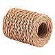 PandaHall 1 Roll Handmade Iron Wire Paper Rattan BurlyWood Woven Paper Rattan 2mm Floral Bind Wire for Art Craft Flower Bouquets 2mm OCOR-PH0003-33-1