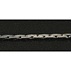 真鍮のネックレス  プラチナ  サイズ：幅さ約1mm  長さ17.7インチ NJEW-A266-55-2