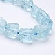 Rough Synthetic Aquamarine Beaded Necklaces NJEW-G924-03-2