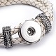 Création de bracelet avec pression en cuir X-AJEW-R022-07-4
