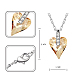 Real 18K Platinum Plated Alloy Austrian Crystal Heart Jewelry Sets SJEW-DD0001-007A-2