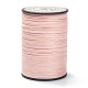 ラウンドワックスポリエステル糸ストリング  マイクロマクラメコード  ツイストコード  革縫い用  ピンク  0.65mm  約87.48ヤード（80m）/ロール YC-D004-02D-004-1