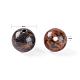 100pcs 8mm perles rondes d'obsidienne en acajou naturel DIY-LS0002-03-3