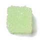 蓄光樹脂カボション  キューブキャンディー  暗闇の中で輝く  淡緑色  13x13x11.5mm RESI-E041-02E-2