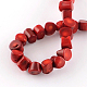 Teints chapelets de perles naturelles de corail rouge G-R294-03-2