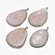 Gros pendentifs en quartz rose naturel G-S334-024B-1