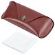 CREATCABIN Retro Leather Glasses Case Portable Sunglasses Pouch Soft Eyeglass Case Lightweight with Suede Fiber Glasses Cloth Imitation Leather for Men Women Gifts 2.75 x 6.88 Inch（Retro Brown Red） AJEW-CN0001-44B-1