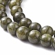 Natürliche grüne Jade gefärbt runde Perlen Stränge JBS053-12MM-41-3