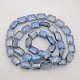 Rectangle Electroplate Rainbow Plated Glass Beads Strands EGLA-P002-M-2