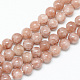 Chapelets de perles de sunstone naturelles X-G-R345-8mm-31-1