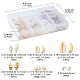 6 styles de perles de coquillages mélangées naturelles BSHE-FS0001-04-5