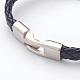 Bracelets en cuir tressé X-BJEW-H109-1-2