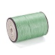 フラットワックスポリエステル糸ストリング  マイクロマクラメコード  革縫い用  ミディアムアクアマリン  0.8~0.9x0.3mm  約109.36ヤード（100m）/ロール YC-D004-01-031-2