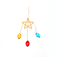 Colorful Glass Hanging Crystal Pendant Ornament HJEW-TAC0012-20-1