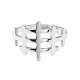 304 anello regolabile rettangolare scavato in acciaio inossidabile per donna RJEW-I097-04P-2