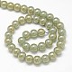 Galvanisieren Nachahmung Jade Glas runde Perlen Stränge EGLA-F037-8mm-M-3