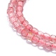 Natural Strawberry Quartz Beads Strands G-P457-B01-38-2