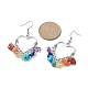 Kronleuchter-Ohrringe aus natürlichen gemischten Edelsteinsplittern EJEW-JE05418-01-2