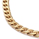 Placage sous vide pour femmes 304 chaînes cubaines en acier inoxydable bracelets et colliers ensembles de bijoux SJEW-JS01156-3