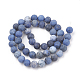 Natural Dumortierite Quartz Beads Strands G-T106-061-3