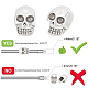 UNICRAFTALE 10Pcs Skull Beads 304 Stainless Steel Spacer Beads Antique Silver Skull Head Loose Beads 4mm Large Hole Skull European Beads Metal Beads for Jewelry Making DIY Bracelet Necklace STAS-UN0043-84-5