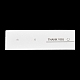 紙のピアスディスプレイカード  笑顔のプリントのイヤリングスタッド用ジュエリーディスプレイカード  ホワイト  長方形  2x7x0.07cm  穴：1.6mm  約100個/袋 CDIS-F007-03-1
