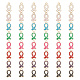 Hobbiesay 96 pièces 8 couleurs alliage émail pendentifs ENAM-HY0003-04-1