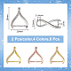 SUPERFINDINGS 8Pcs 4 Colors Pendant Clasps Cubic Zirconia Pinch Bails Brass Ice Pick Pinch Clasps Bead Charm Connector Filigree Rack Plating Jewelry Clasps for Jewelry Making KK-FH0006-29-2