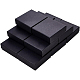 Benecreat 12 упаковка 10x10x3.5 см черные серьги коробки для ожерелья квадратная черная картонная коробка для украшений маленькая подарочная коробка с бархатным наполнением для вечеринки CBOX-BC0001-15B-8