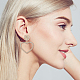 ANATTASOUL 2 Pairs 2 Colors Crystal Rhinestone Hollow Out Heart Dangle Stud Earrings EJEW-AN0001-26-4