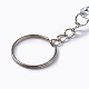 Welpen-Schlüsselanhänger aus Kunststoff mit Pailletten und Perlen KEYC-F024-B04-3