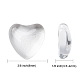 Cabochons cardiaques de verre transparent GGLA-R021-8mm-2
