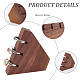 Anzeigeplatte für Fingerringe aus Holz mit 3 Schlitz RDIS-WH0009-018-3