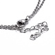 304 Stainless Steel Tiered Necklaces X-NJEW-JN02350-02-4