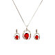 Trendy Women's Dangle Earrings and Pendant Necklaces Jewerly Sets SJEW-L192-19A-1