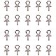 PandaHall 925 Sterling Silver 5mm Eye Screwed Pins 20pcs for Half Drilled Pearl Cup Bail Charm Pendant STER-PH0001-02P-1