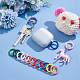 PandaHall Elite 24Pcs 12 Colors Spray Painted Alloy Spring Gate Rings FIND-PH0009-68-5