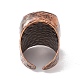 Gemstone Irregular Oval Open Cuff Ring RJEW-I082-11R-4
