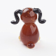 手作りランプワーク子犬ホームディスプレイ装飾  ソーセージドッグ/ダックスフント  カラフル  16x19x21mm LAMP-J084-06-2