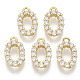 Brass Micro Pave Cubic Zirconia Charms KK-T060-05-O-G-NF-1