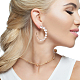 Anattasoul 10 paires 10 styles plastique et résine imitation perles créoles perlées ensemble EJEW-AN0003-45-5