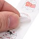 バレンタインデーの丸い紙のステッカー  粘着ラベルロールステッカー  ギフトタグ  封筒用  パーティー  装飾を提示します  混合模様  25x0.1mm  500PCS /ロール X-DIY-I107-04-4